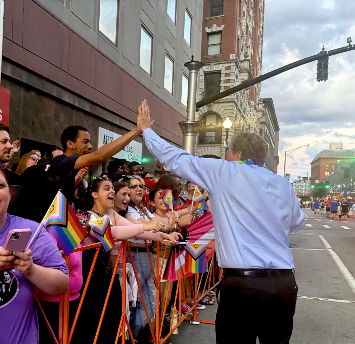 DanMcKeeRI's tweet photo. #TeamMcKee is feeling the Pride tonight! 🌈 https://t.co/XHh5YHtJGU