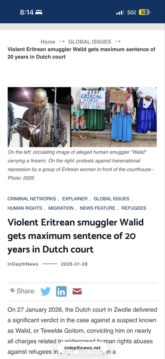 Mercy4ALL82's tweet photo. @martinplaut Why is slavery being allowed in 2026? Why is @Eritrea_UN the VP at General Assembly, she's part of #Eritrean Human Trafficking Network #Walid. @antonioguterres @BobRae48 @UN @UNHumanRights @RefugeesinLibya @RN_LIBYA @AbrahamTesfai10 @SeaWatchItaly @ItalyinLibya @hrw @amnesty @BBC https://t.co/jBpd01wZTv