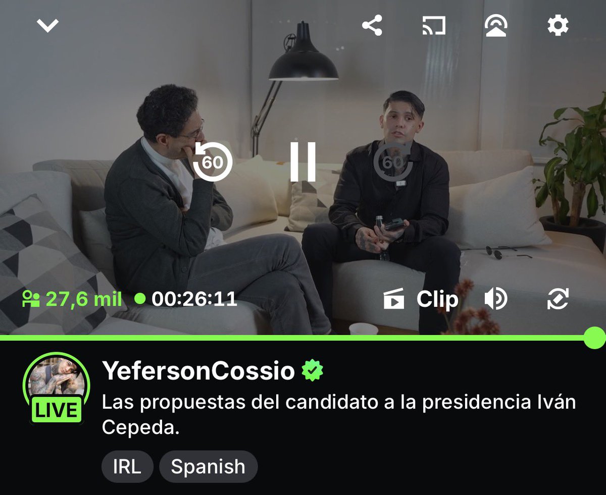 datoatipico's tweet photo. En a penas 20 minutos de transmisión con @YefersonCossio hay unas 30mil personas viendo a @IvanCepedaCast y subiendo cada segundo.

🫰🏻🫰🏽🫰🏿 https://t.co/a4Fr9hgUpi