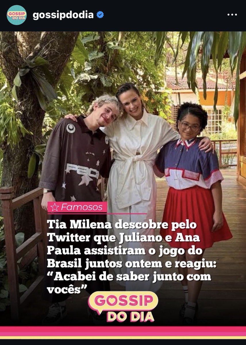 Kakaiglesias1's tweet photo. Isso aqui é culpa desse povo que se diz fãs da Milena, abre os comentários e é só nojeira que o povo está falando dela. Por mais que a Milena ame a Ana Paula e o Juliano está na hora dessa tal assessoria dela começar a trabalhar. Ta pesado e feio já. https://t.co/3N3ojhYF40