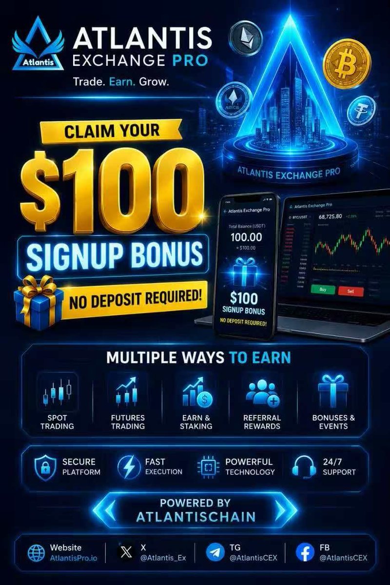 Atlantis_Ex's tweet photo. 💎💎💎 🔥🔥🔥 💎💎💎

🌊 Surfing in Web3, Earning in Atlantis! 🤑

Where digital waves carry opportunity, and every tide may bring new bonuses.👇👇👇

🔗  https://t.co/ghVPaQ1Gs9

 ✅️ A ZERO-cost registration IMMEDIATELY unlocks:

1⃣ An INSTANT $100 Bonus.

2️⃣ Additional bonuses & rewards through referrals.

📌 Limited availability.

☄️ First come, first served.

🪝 Catch the wave before it passes.

💎 Start earning NOW!

👏👏👏👏👏👏👏👏👏
💰💰💰💰💰💰💰💰
👏👏👏👏👏👏👏
💰💰💰💰💰💰
👏👏👏👏👏
💰💰💰💰
👏👏👏
💰💰
👏