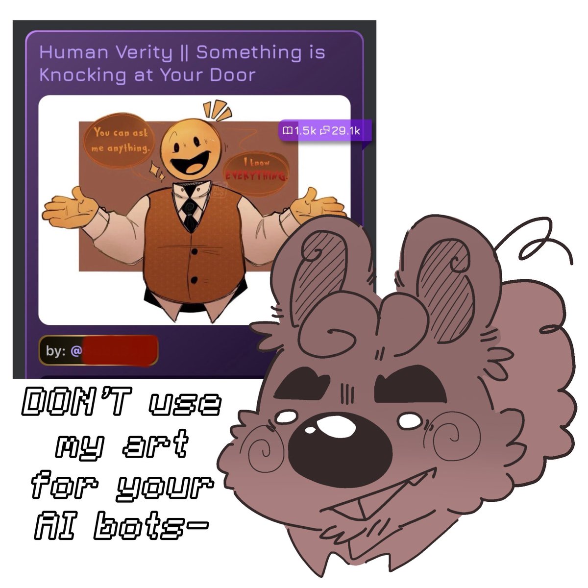 BunnyArtsOwO's tweet photo. (Wanted to make a serious tweet  about this here) 
(🧵)
#rant https://t.co/QpScf11w5W
