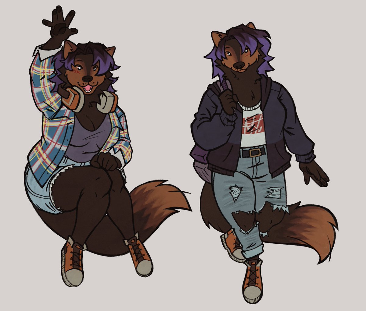munchybones's tweet photo. [Commission] Criminal that I never posted these two cuties I designed for @/vvincentvv.bsky.social https://t.co/rTMi8LdH4U