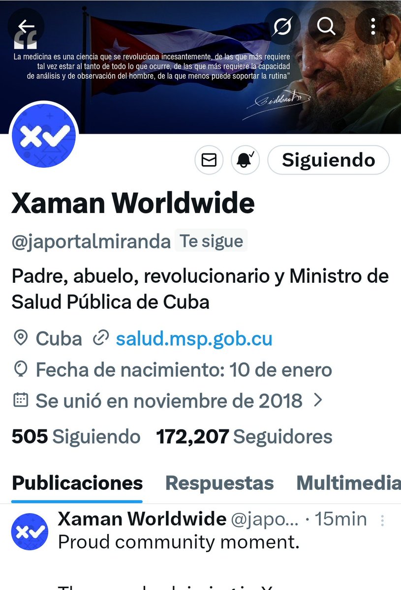 MINSAPCuba's tweet photo. 🚨📢 Denunciamos que la cuenta en la red social X del ministro de Salud Pública de Cuba, José Angel Portal Miranda (@japortalmiranda), fue hackeada y su identidad suplantada.

⚠️ Solicitamos colaboración para denunciar este hecho. https://t.co/f9ez7YasXY