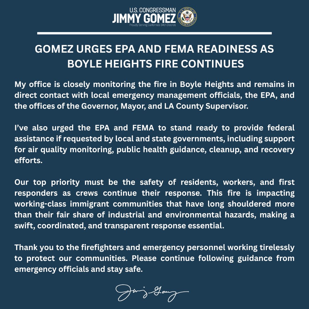 Rep. Jimmy Gomez tweet media