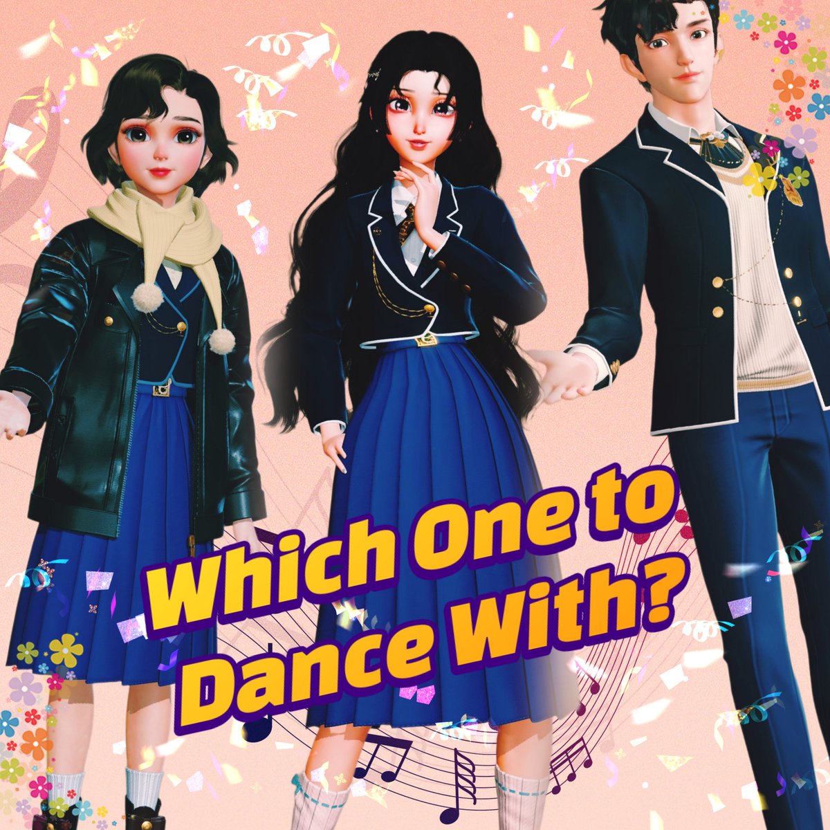 minminmooney's tweet photo. 可愛くできた🥰
アーチャレ考えるのに、卒業→制服→ソナタ→卒業⋯プロム？ダンス？の脳内話し合いの結果🥳
3枚目背中合わせみたいになったのが気に入ってます💕 https://t.co/kunENksagD
