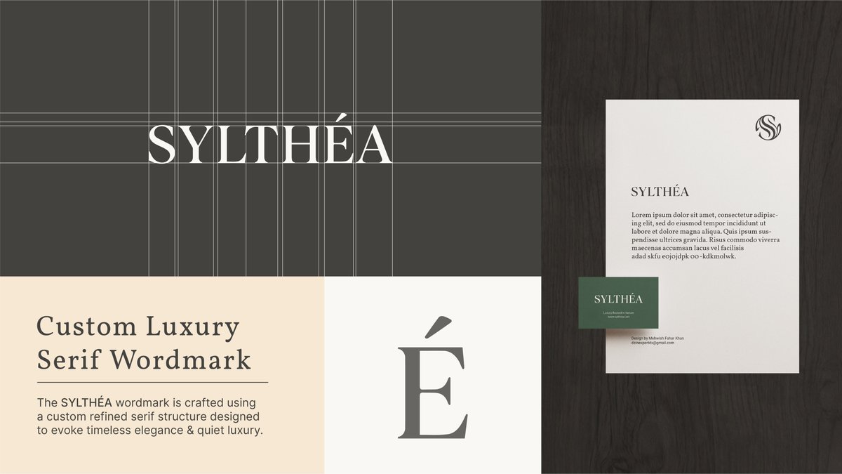 DzineXpert's tweet photo. Visual Identity for SYLTHÉA™

A luxury botanical skincare brand inspired by nature, elegance &amp; refined beauty.

Sophisticated. Timeless. Crafted to create a premium skincare experience.

Designed by our team at #DzineXpert

Building a brand? Let’s talk.📩

#BrandIdentity #Logo https://t.co/U326cZ6B06