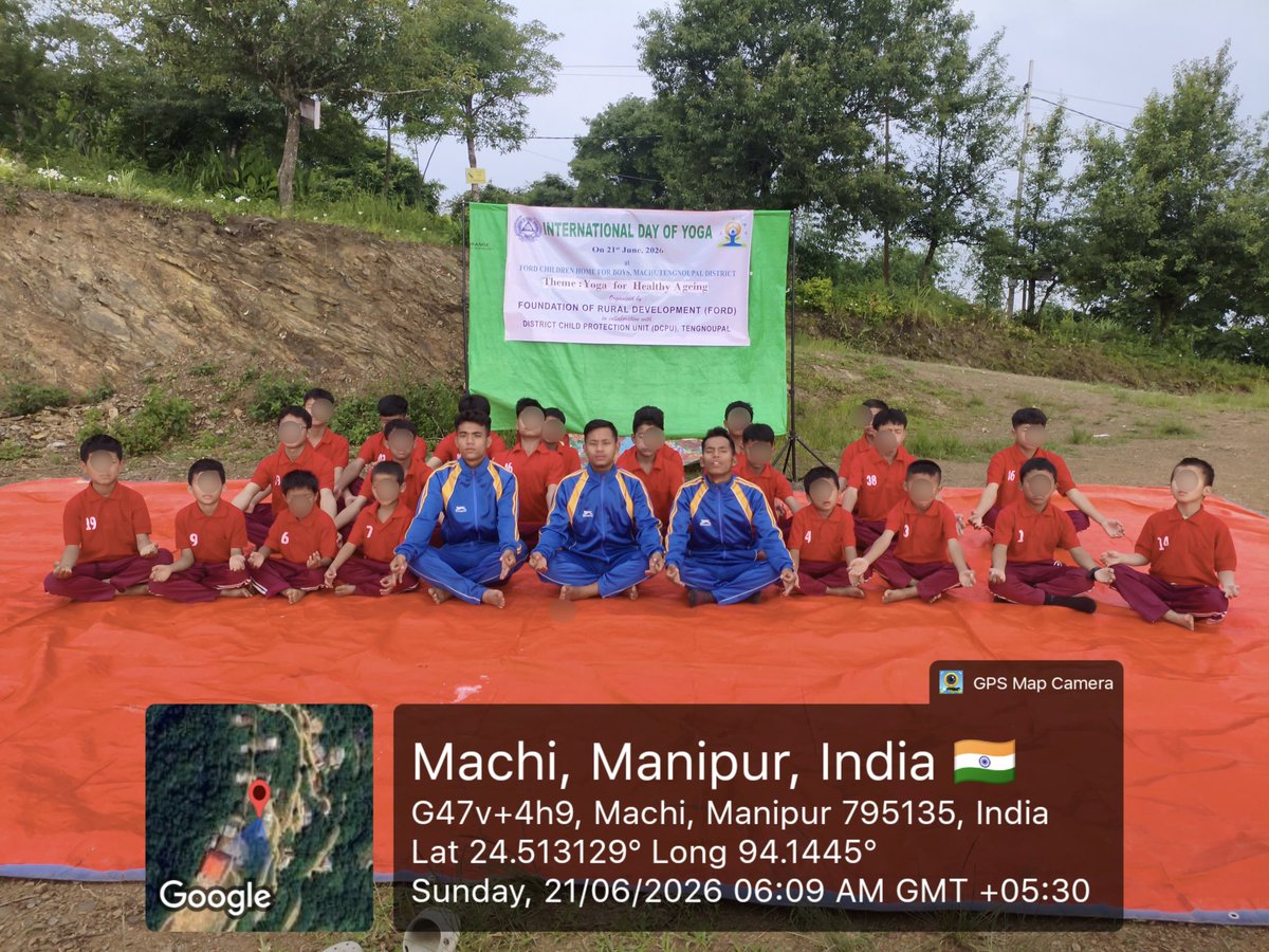 Deva1774464's tweet photo. 🧘‍♀️ International Yoga Day 2026 celebrated at Ford Children Home, Machi, Tengnoupal by DCPU TPL in collaboration with Ford . Children and staff participated enthusiastically, embracing the message of health, mindfulness, and well-being through yoga.
#InternationalYogaDay2026 #Yoga https://t.co/hr3edUJMIJ