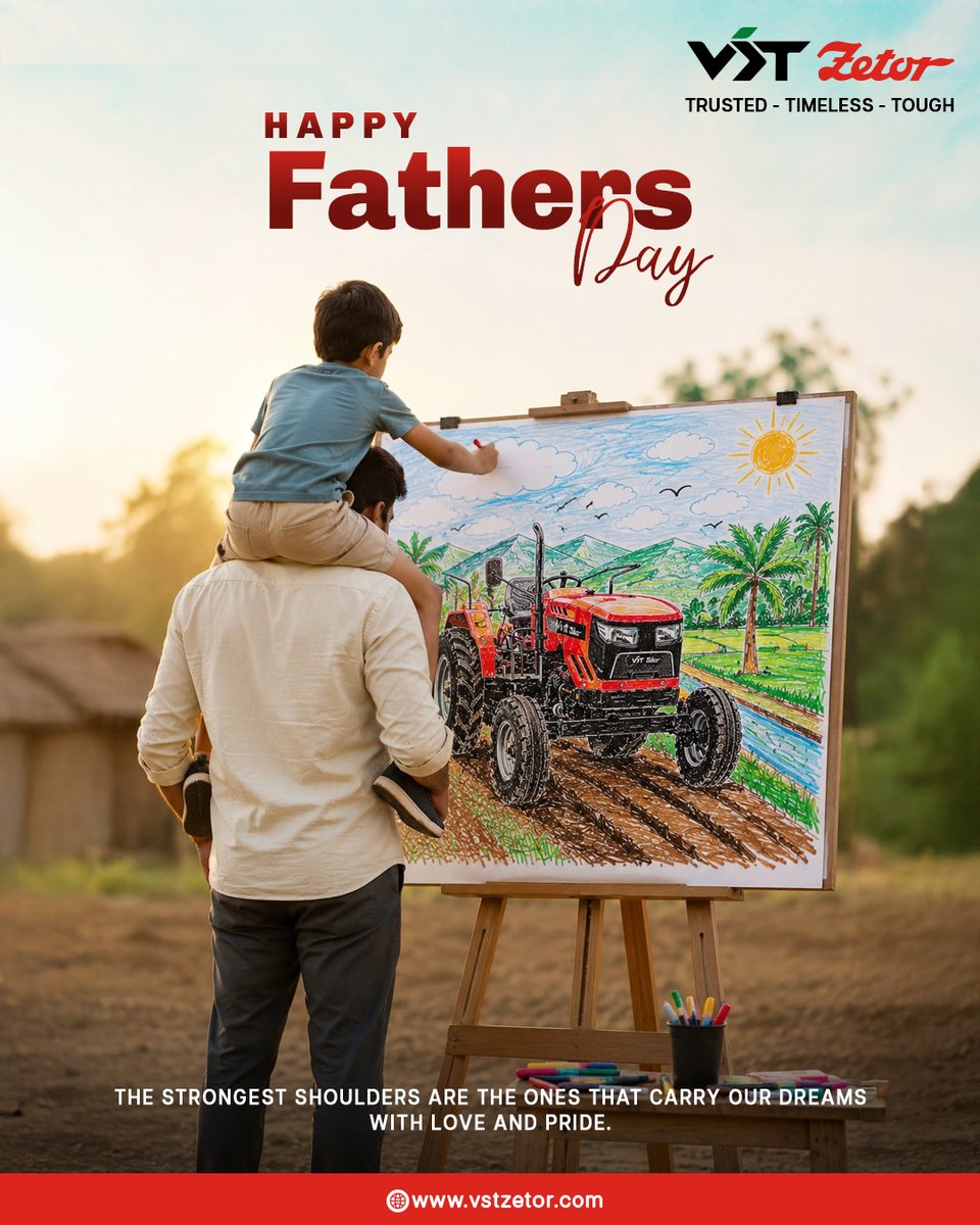 VstZetor's tweet photo. The first shoulders we ride on become the foundation of our biggest dreams.

To every father who lifts us higher, believes in us endlessly, and inspires every journey.

Happy Father's Day. ✨

#HappyFathersDay  #Inspiration #ThankYou #VSTZetor https://t.co/IWrYPIi60f