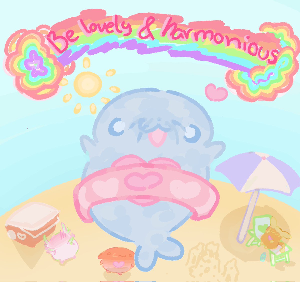 DamianCAVM's tweet photo. Sealunny hopes everyone is lovely and harmonious with everybody this summer! With no exceptions!
♡٩(｡•ω<｡)و https://t.co/Bt1Ubd2GRA