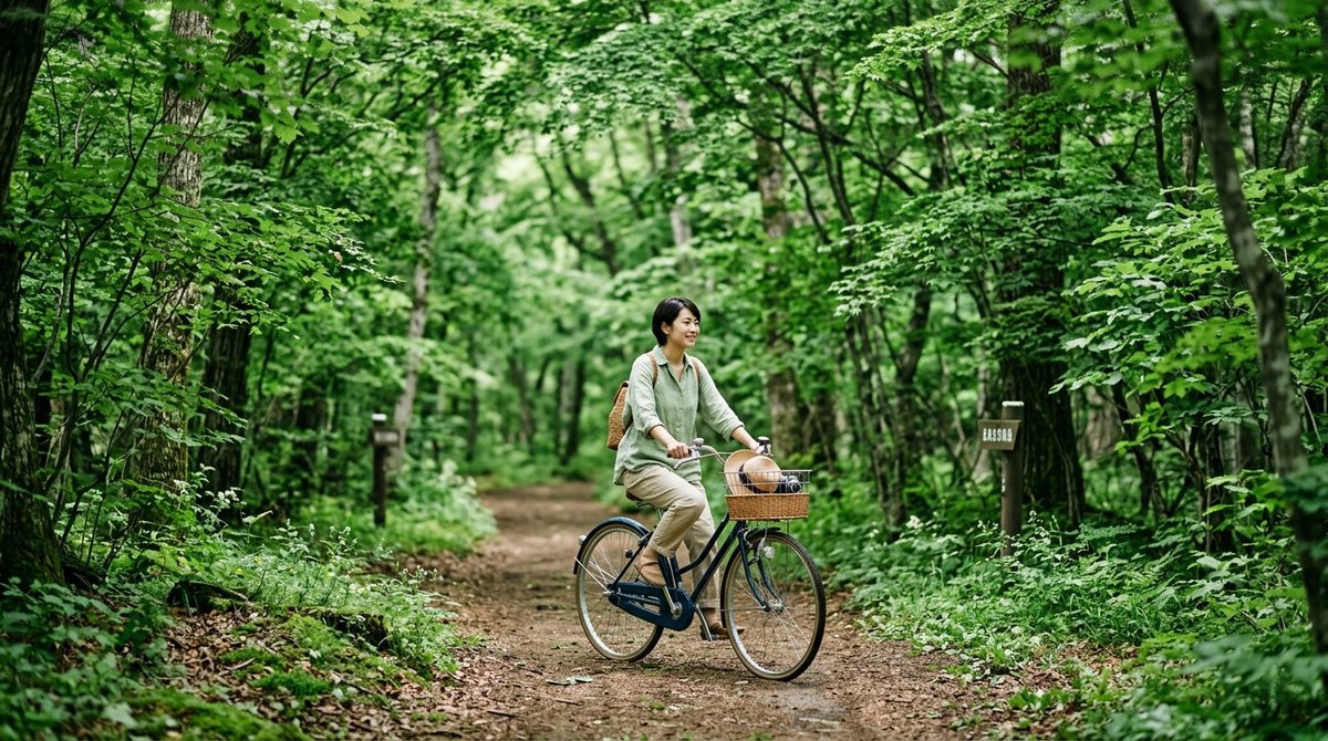 JapanSpotGuide's tweet photo. Renting a bicycle and riding through Karuizawa's deep green forests is incredibly refreshing. The air here is crisp &amp; cool. 🚲 https://t.co/l8lyW316dO