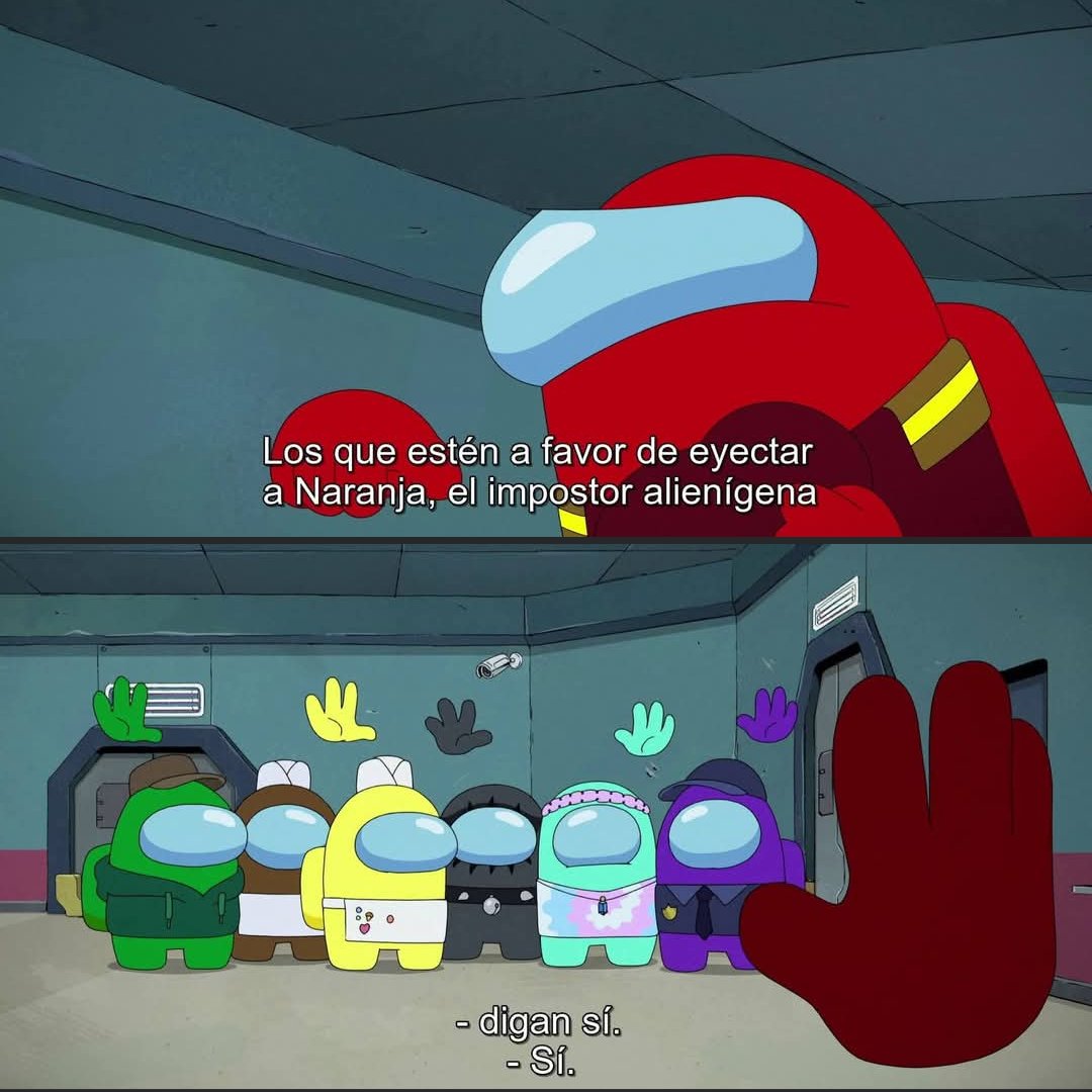 Te_con_leche_'s tweet photo. Marrón no votando como es costumbre, Cyan feliz y Verde harto de su chingadera de compañere jsksjs

#amongus #amongusshow https://t.co/psze34cieD