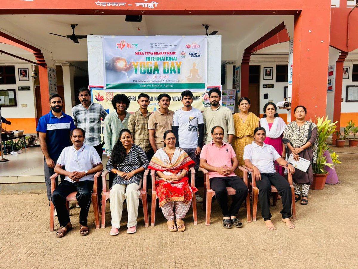 JnvMahe's tweet photo. Internation Yoga Day 2026
Yoga for Healthy Ageing https://t.co/WQBhdQLMvD