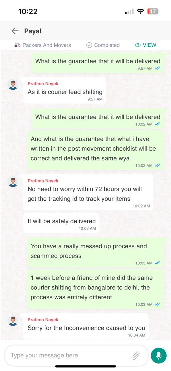 sayhello910's tweet photo. @NoBrokerCare @nobrokercom really have a messed up process. Had a bad experience before, gave another chance: not worth. Everybody beware: they say payment is to be made after delivery but ask for payment at pickup, then ask to fill the delivery checklist at time of pickup. Joke! https://t.co/fPS2fpMlcR