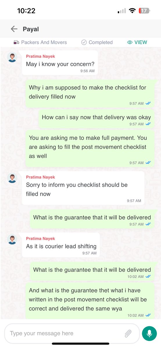 sayhello910's tweet photo. @NoBrokerCare @nobrokercom really have a messed up process. Had a bad experience before, gave another chance: not worth. Everybody beware: they say payment is to be made after delivery but ask for payment at pickup, then ask to fill the delivery checklist at time of pickup. Joke! https://t.co/fPS2fpMlcR