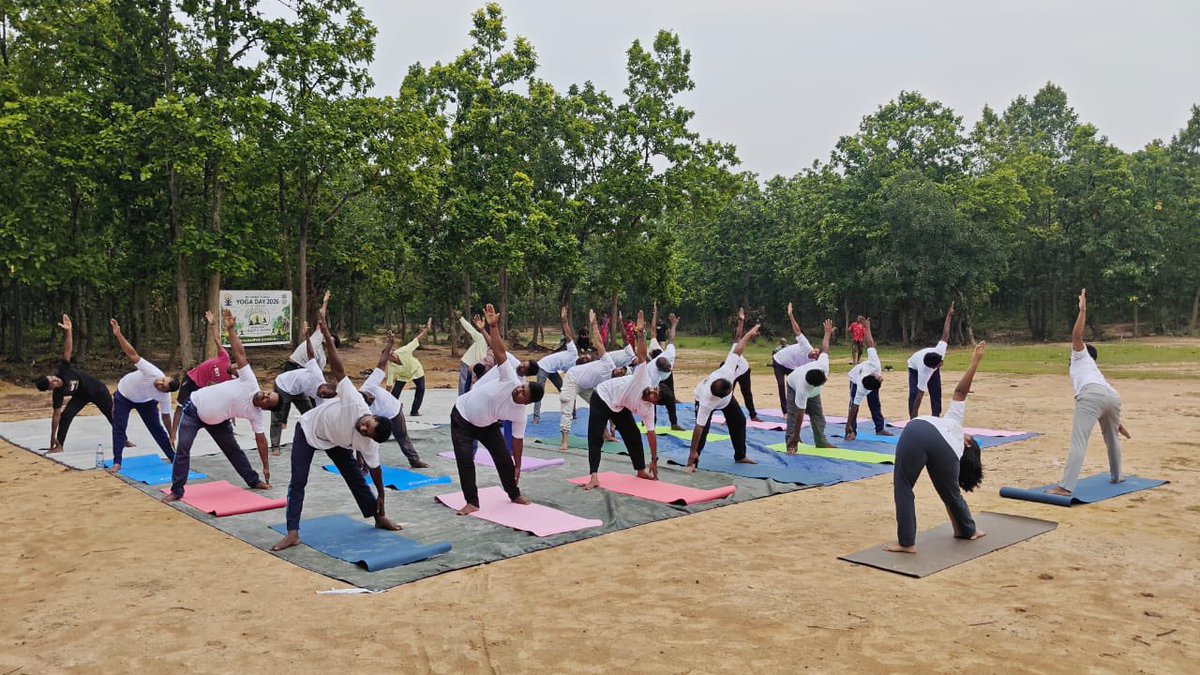 ForestDeptWB's tweet photo. On the occasion of International Yoga Day, Medinipur Forest Division celebrated the spirit of harmony between nature and wellness at Gopegarh Heritage Eco Park, Hijli, and across the forests of Jungle Mahal.

Together, we reaffirm our commitment to greener and sustainable future. https://t.co/7YY5i2x5nU