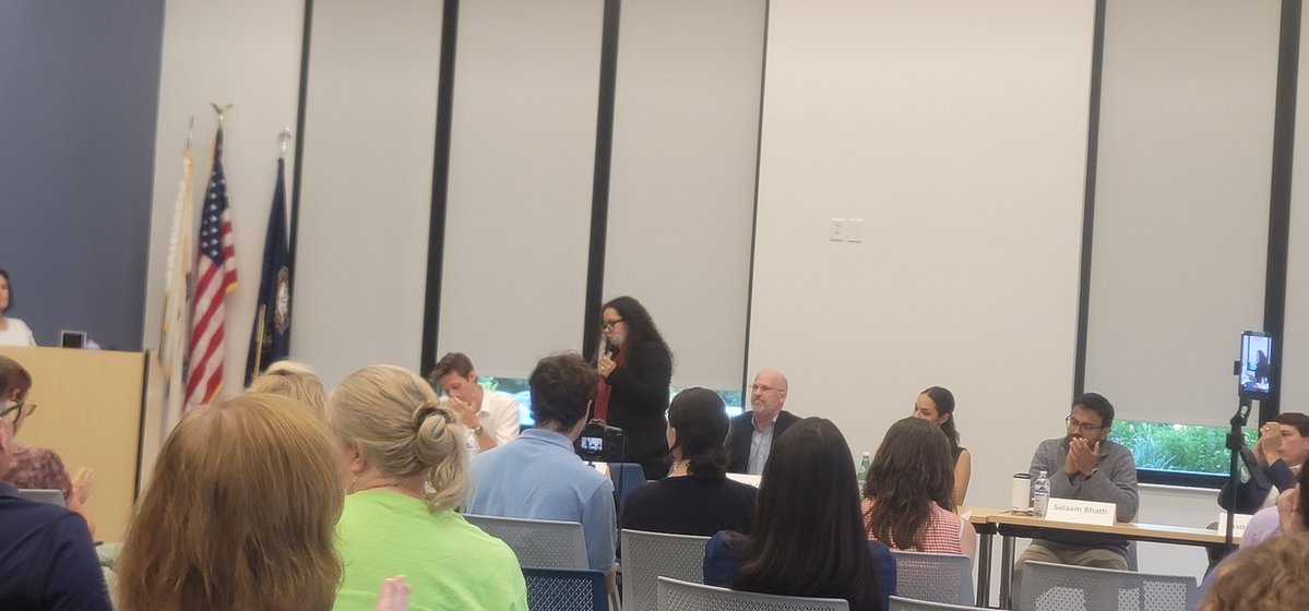 LauraForVA's tweet photo. Last Wednesday, I attended the VA Congressional First District Town Hall at Midlothian Library in Chesterfield. I'll be on the ballot in 2027, but I love hearing from the candidates running this year. https://t.co/Ju5RpFFtQx