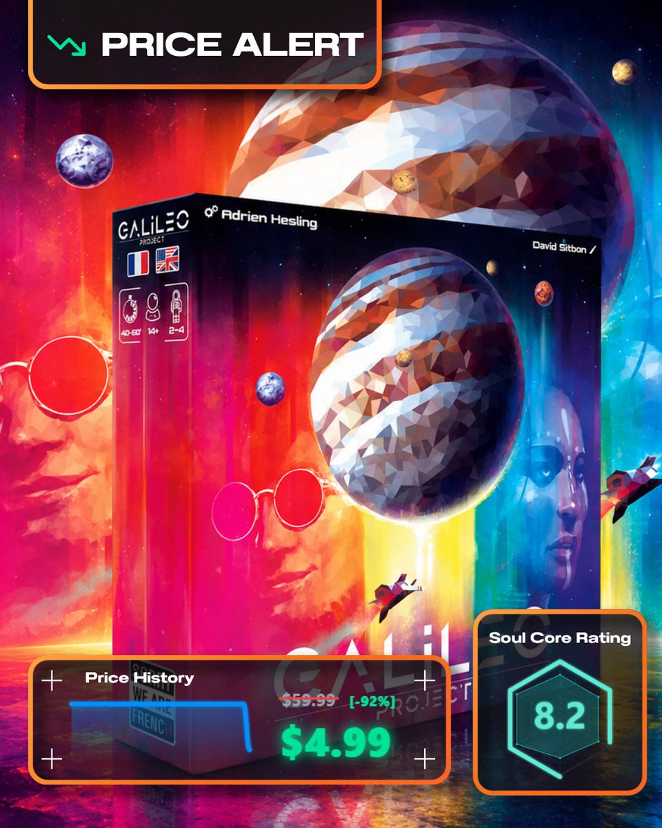 BoardGames_DB's tweet photo. [ 📉PRICE ALERT (92% off) ] Galileo Project is now $4.99

https://t.co/TK8W6fDAIW

#boardgames #boardgamenight #tabletop #tabletopgames #galileoproject https://t.co/VcilpzpEen