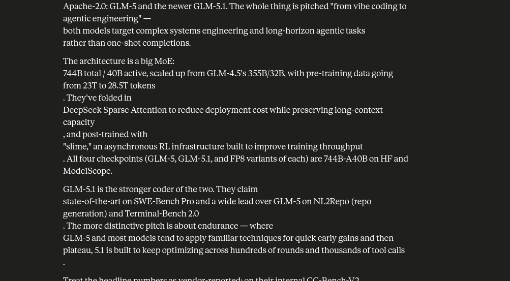 Solvoryn's tweet photo. The lines break randomly, and periods get pushed onto new lines in Opus 4.8. It’s another recurring technical issue with Anthropic models, and it reminds me why they’re hard to trust for serious work https://t.co/DZrauupOSN