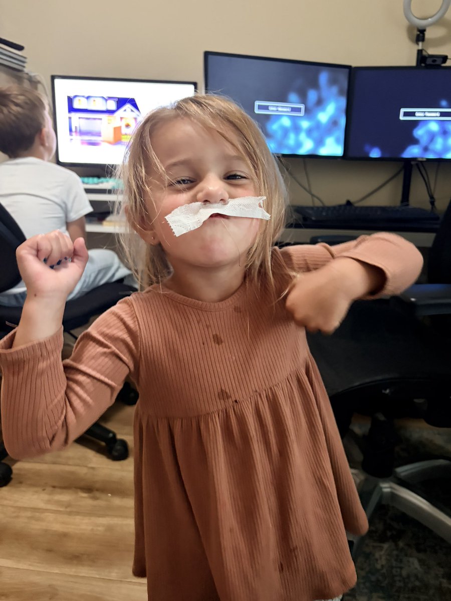 imyerf's tweet photo. “I have a mustache!”

Punches me in the leg 

“Why did you punch me?!”

“Cuz I have a mustache!” https://t.co/xsTTiR9zkl