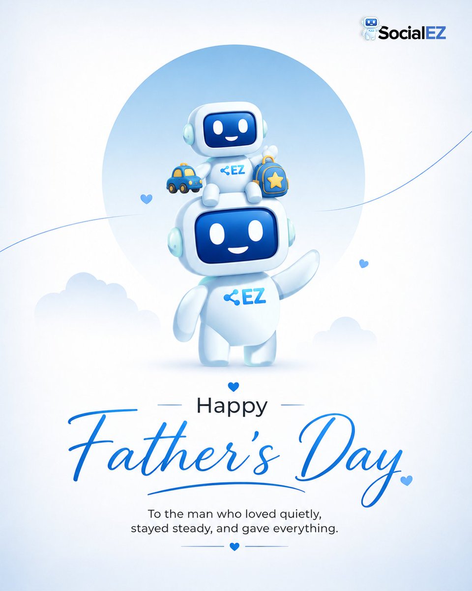 SocialEZeazy's tweet photo. To the dads who loved quietly, stayed steady, and gave everything. 💙

Happy Father's Day from SocialEZ.

#FathersDay #HappyFathersDay #Fatherhood #SocialEZ https://t.co/EQpHjStwBa