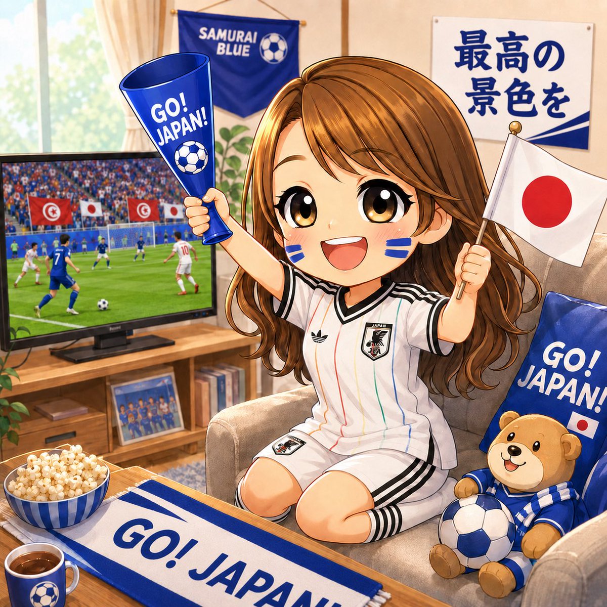 MinamiW126's tweet photo. 前のオランダ戦は、頑張って起きて観た甲斐のある、とてもいい試合でした⚽️
このあとのチュニジア戦も楽しみ！
頑張れ日本🇯🇵
#W杯2026 #サッカー日本代表 #SAMURAIBLUE https://t.co/lnCLepUwX4