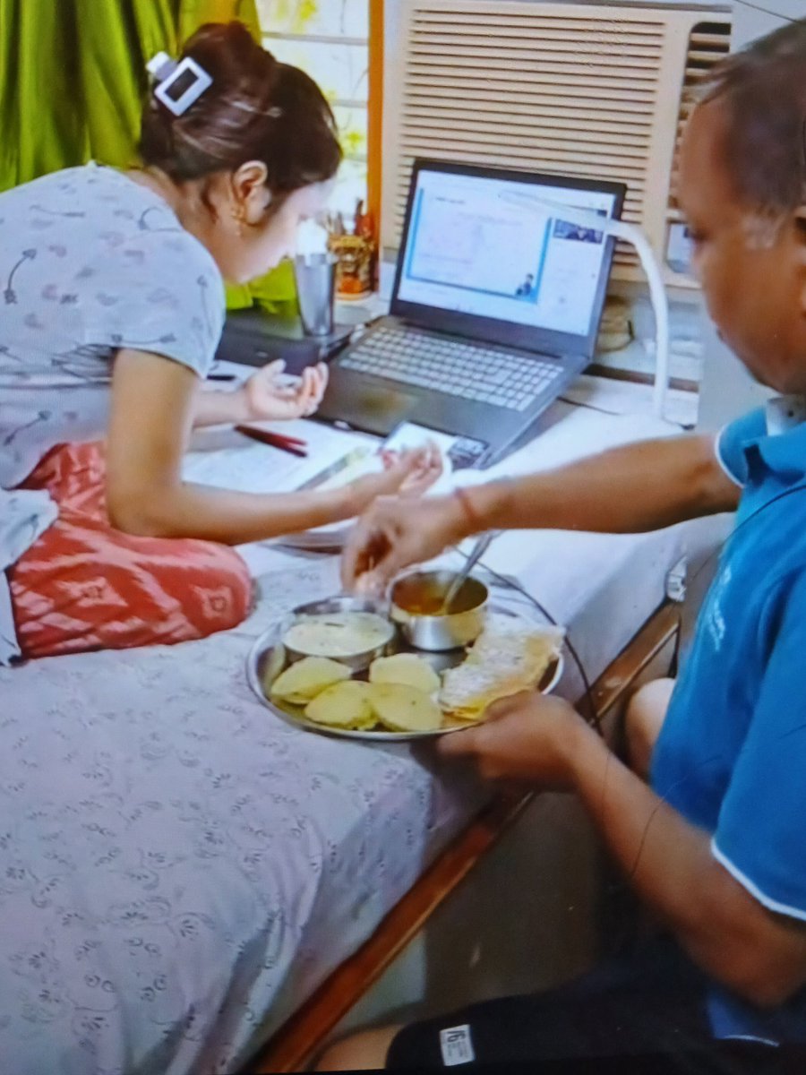 Im_Apoorva06's tweet photo. A daughter was preparing for NEET.

Her father quietly sacrificed his own comforts so that her dreams could grow.
He bought an AC on EMI so the scorching summer heat wouldn't disturb her studies.

📚 Laptop—  ₹ 70,000

❄️AC -₹40,000

Every rupee he spent carried one belief:

"One day, my daughter will become a doctor."

The girl studied relentlessly. Days turned into nights, nights into mornings. Sometimes she was so immersed in her books that she forgot to eat.
Her father would sit beside her and feed her with his oun hands.

Then came the NEET exam.

She preformed brilliantly. Her expected score was high enough that admission to a top medical college — even small AIIMS -seemed within reach.

But then came the devastating news...

The paper had allegedly been leaked.

In a single moment, years of hard work, sacrifices, and hopes were overshadowed by uncertainty.

The daughter slowly fell into depression.

The books she once loved now began to fade.

Seeing her struggle, her father left aside his own worries and stood by her every day.

Even now,  he tells her:

"My child, try once more. I still believe in you exactly the way I always have." This is no longer just a fight to clear NEET.

It is fight to believe in dreams again.

And sometimes, that is the hardest exam of all.❤️