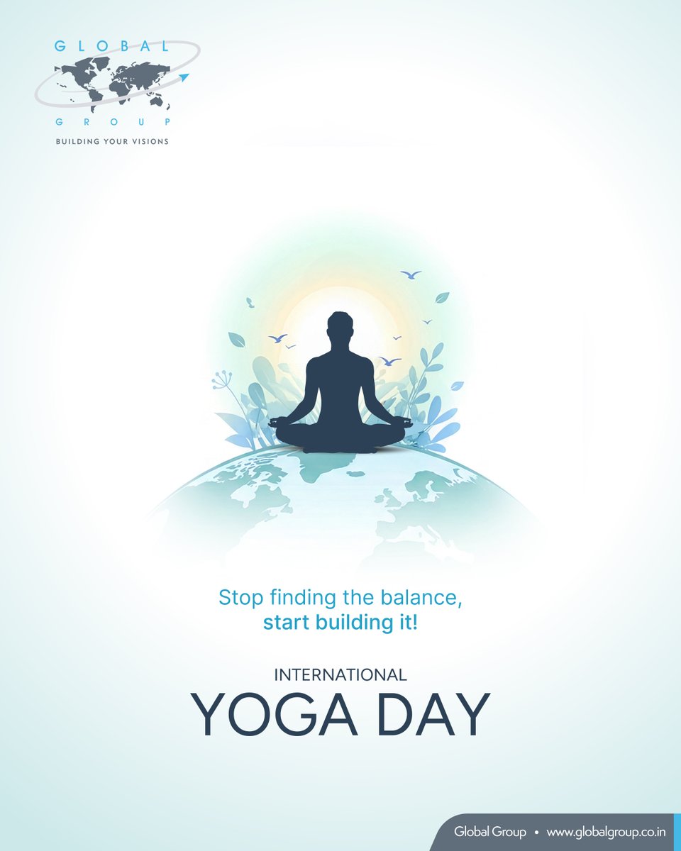 GlobalGroup_Ind's tweet photo. This International Yoga Day, Global Group celebrates the power of balance, mindfulness, and well-being. May every breath inspire clarity, every stretch build strength, and every moment of stillness lead to a healthier, more harmonious future.
 
#InternationalYogaDay #GlobalGroup https://t.co/0wGMmQHcSq