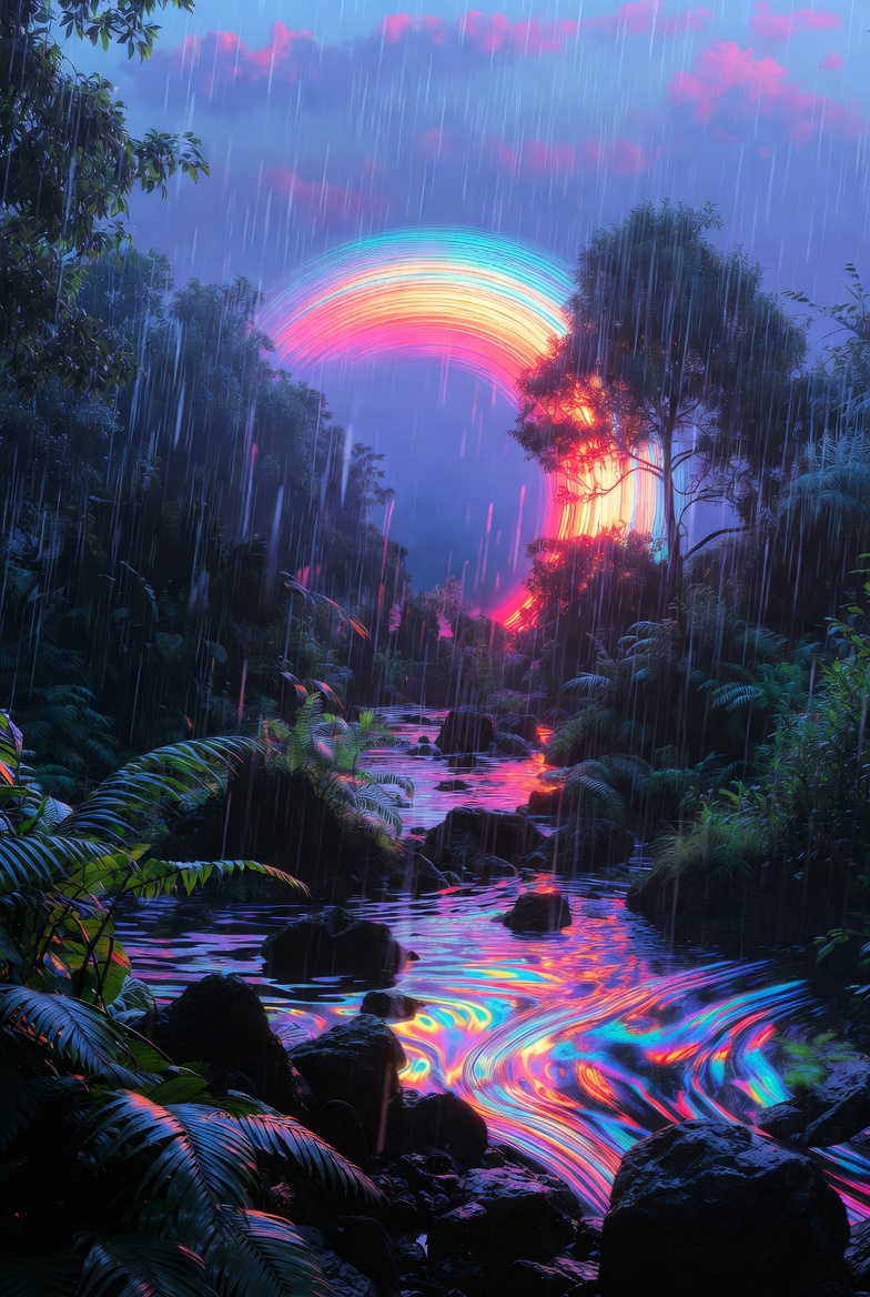 parmaquluin_01's tweet photo. There are places you long to return to. There are places you want to stay in. And then there are impossible, dreamlike images – unreachable, illusory, alluring.

Which place from the generated images would you want to find yourself in?

#rainbow #forest #flow #dream https://t.co/eFDlxRLumo