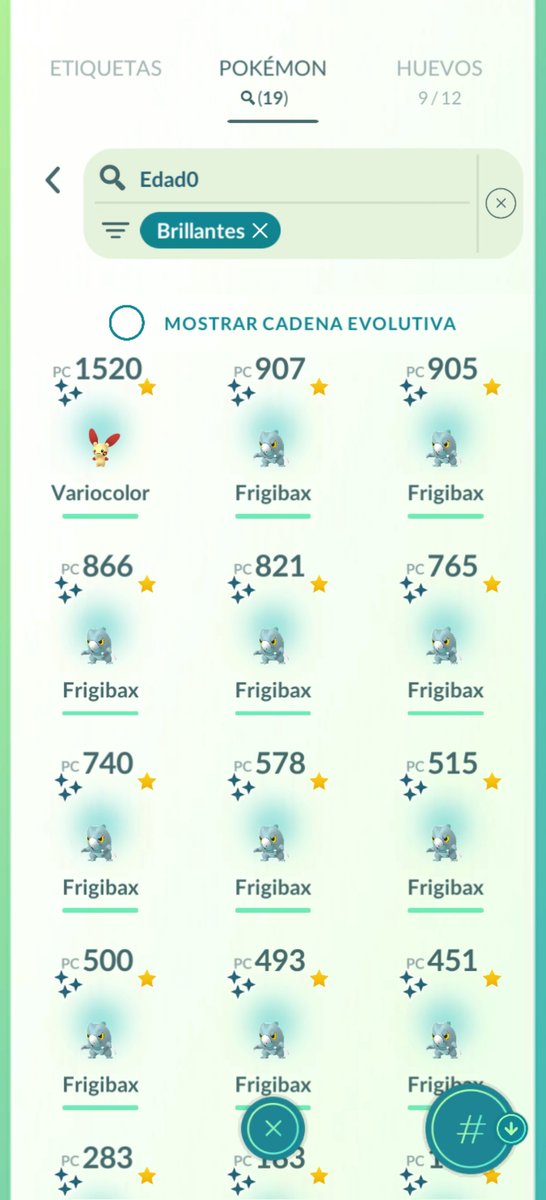 Pimienta1016's tweet photo. Me divertí mucho en el #PokemonGOCommunityDay de frigibax ❄️ Atrapé 19 variocolor ✨, contando un Plusle, y un 💯 https://t.co/6db9uDvysh