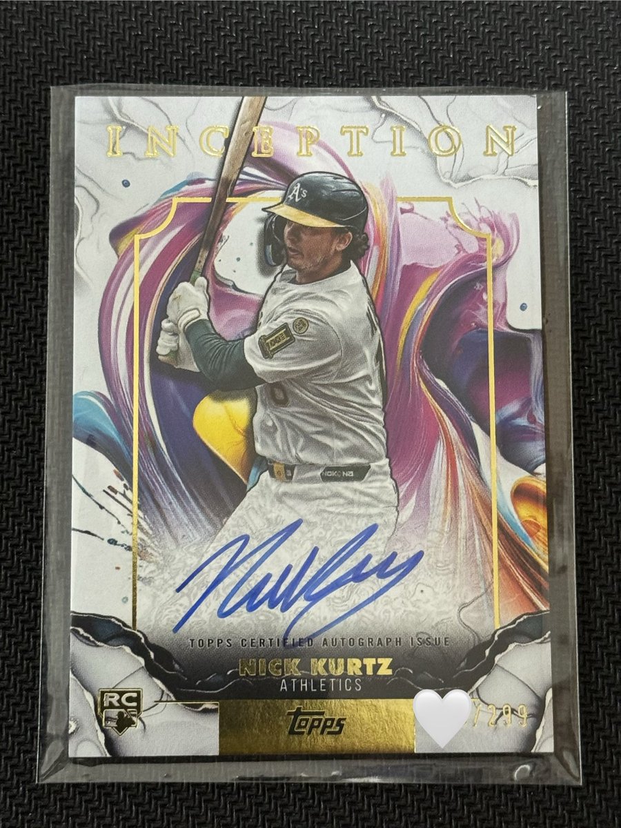 masackyMS's tweet photo. カードファナティックの通販で購入したMLB 2025 Topps Inception Baseball Hobby Boxを1箱開封した結果
nick kurtz君のオートきたー！！！
欲しかったから、めっちゃ嬉しい！
100ptのマグホ買いに行かなきゃ https://t.co/RGJR1iVs8q