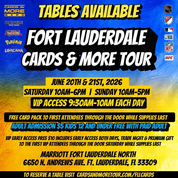 FLSportsCards's tweet photo. Celebrate Father's Day tomorrow at a card show! https://t.co/KpSkdaqp0U