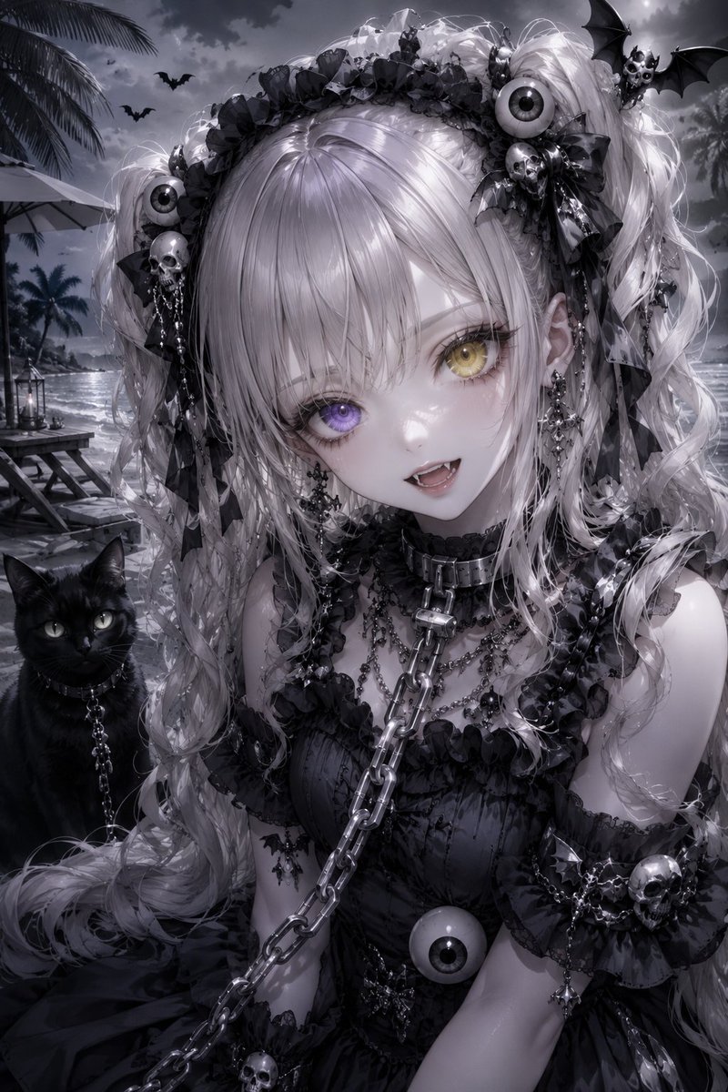 エリナ様とホラーなリゾート🎃 #ERINA23190966 #AIイラスト @ERINA23190966