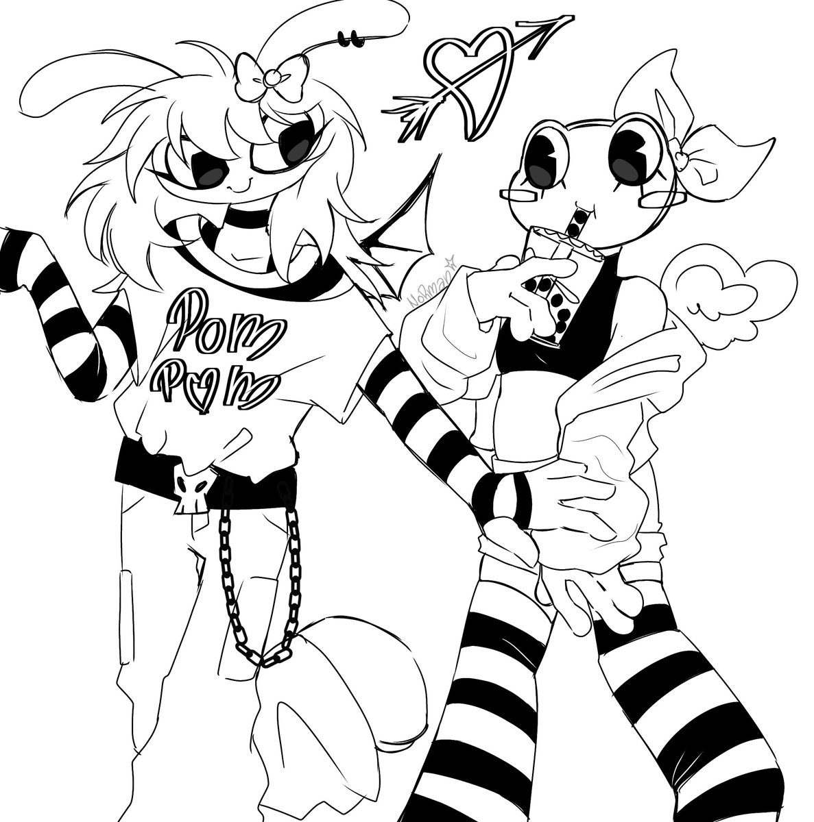 _noormandrawing's tweet photo. I love these girls.🏳️‍⚧️🩷
I was holding back from drawing spoilers, I managed to resist. 
The ending was the best part, I cried my eyes out.  
(;´Д⊂)
#DigitalCircus #Jax #Ribbit #illustration https://t.co/xHqLpONcpW
