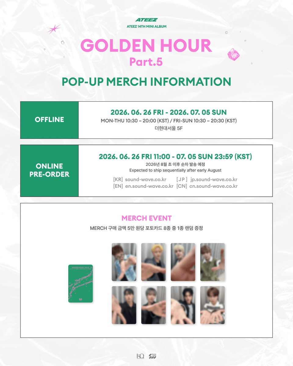 dumberstudios's tweet photo. ph go wts korea offline md proxy buying service

ATEEZ GOLDEN HOUR : Part 5 pop-up
String Bag Silver Bracelet T-shirt Slogan Towel Hair Clip L-holder Photo set Magnetic Card Case Hand Drawing Can Badge Random photocard Mini Pouch

✅50,000KRW photocard benefit
• All in price + local sf
• DOO: Jun 24, 6pm | Last week of July ETA
• Balance by arrival to PH

Order Form: https://t.co/W95IqBtlg0