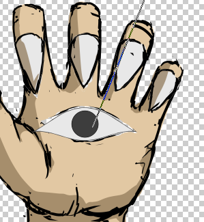 shear_material's tweet photo. キャラのポーズがうまく描けないので、手の練習がてら手形のモンスターを落書き中😑 https://t.co/Fy4uQLpI81