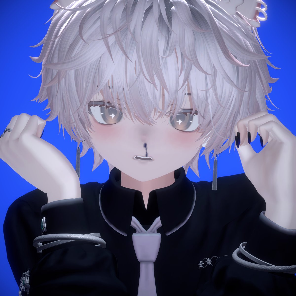 _kina_ri's tweet photo. #SASIKIZU 
ノイズくん表情シェイプキーが癖に刺さる…🫶
顔面ドアップでもかわいい https://t.co/DwRwEi2Stb