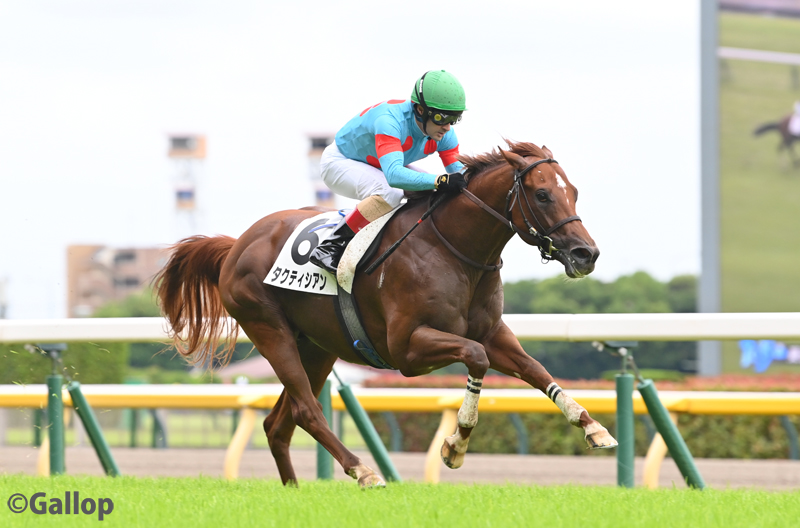 gallop_keiba's tweet photo. 東京4R、芝1400mの新馬戦は1番人気 #タクティシアン が勝利！ 好位追走から抜け出しました！
父はサリオス、母はJRA4勝を挙げたモルジアナ。 https://t.co/Ee3ElUGV3K