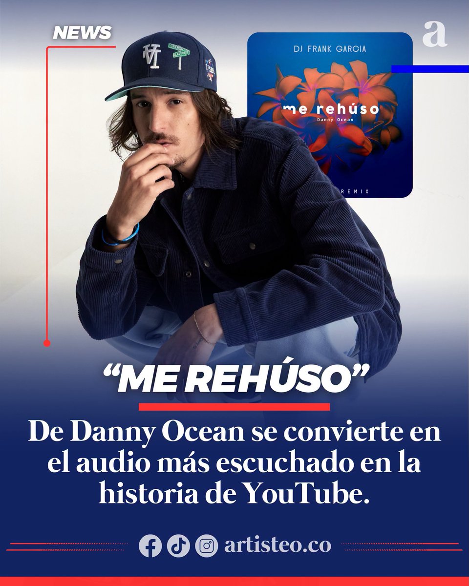 vivassantanaj_'s tweet photo. Cuando me preguntan ¿qué es suprageocomunicacionalidad? Pues bien, ahora el venezolano Danny Ocean, rompe las cifras en YouTube y supera las 2 mil millones de reproducciones con su tema "Yo me rehusó".

Contrario, a Bad Bunny, las letras son respetuosas y hasta "románticas", aunque los ritmos y los arreglos se entronizan de forma similar, así que allí tenemos uno de los aspectos que controla la suprageocomunicacionalidad, porque aunque existan incluso letras contradictorias, negar que las melodías están ejerciendo un aspecto preponderante, sería no estar analizando la realidad suprageocomunicacional de la música. 

News

La historia de “Me Rehúso” sigue escribiendo capítulos dorados. A casi una década de su lanzamiento, el éxito de Danny Ocean acaba de alcanzar un nuevo hito al superar los 2.000 millones de reproducciones en su versión oficial de audio en YouTube, convirtiéndose en uno de los audios musicales más escuchados de la plataforma y en el audio latino con mayor impacto histórico.  

Lanzada originalmente en 2016, la canción se convirtió en un fenómeno global que trascendió generaciones, idiomas y fronteras. Lo que comenzó como una producción independiente terminó transformándose en uno de los mayores éxitos de la música latina de todos los tiempos, impulsando la carrera internacional del cantante venezolano.  

Con más de 2.069 millones de reproducciones en su audio oficial, “Me Rehúso” sigue sumando escuchas diariamente, demostrando una vigencia pocas veces vista en la industria musical. La canción, inspirada en una historia de amor marcada por la migración y la distancia, continúa siendo uno de los temas más queridos por el público latino alrededor del mundo.  

A diez años de su estreno, el éxito de Danny Ocean no solo sigue vivo, sino que continúa rompiendo récords y consolidándose como uno de los himnos más importantes de la música en español de la última década.