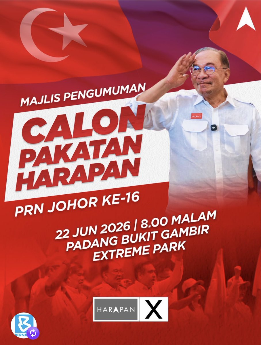 NgaKorMing's tweet photo. Undi Harapan, Johor ke depan! @anwaribrahim 

#RancakkanMadani
#KitaPerpaduan https://t.co/BwAnYXe971