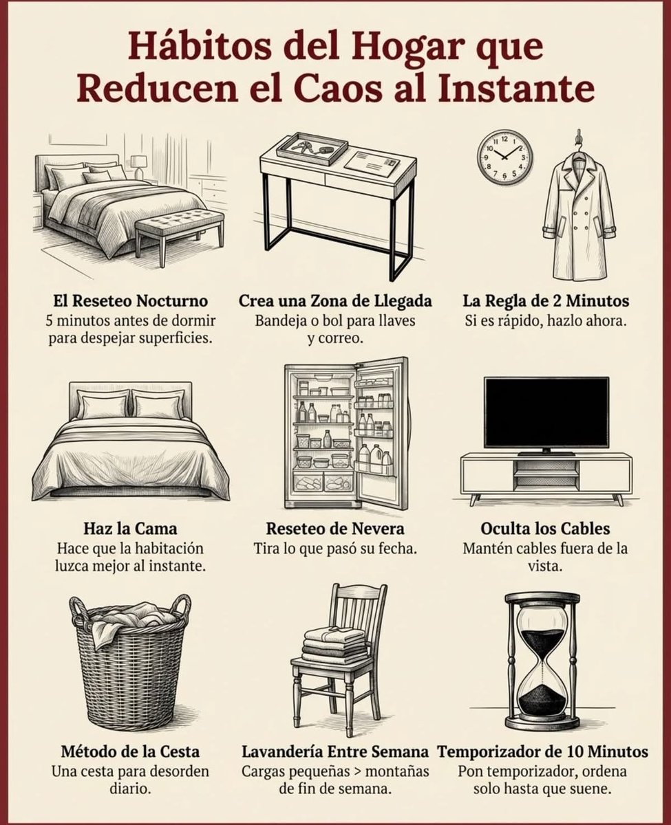 MTOgrow's tweet photo. Habitos del hogar que reducen el caos al instante... https://t.co/HaYph3BxGY