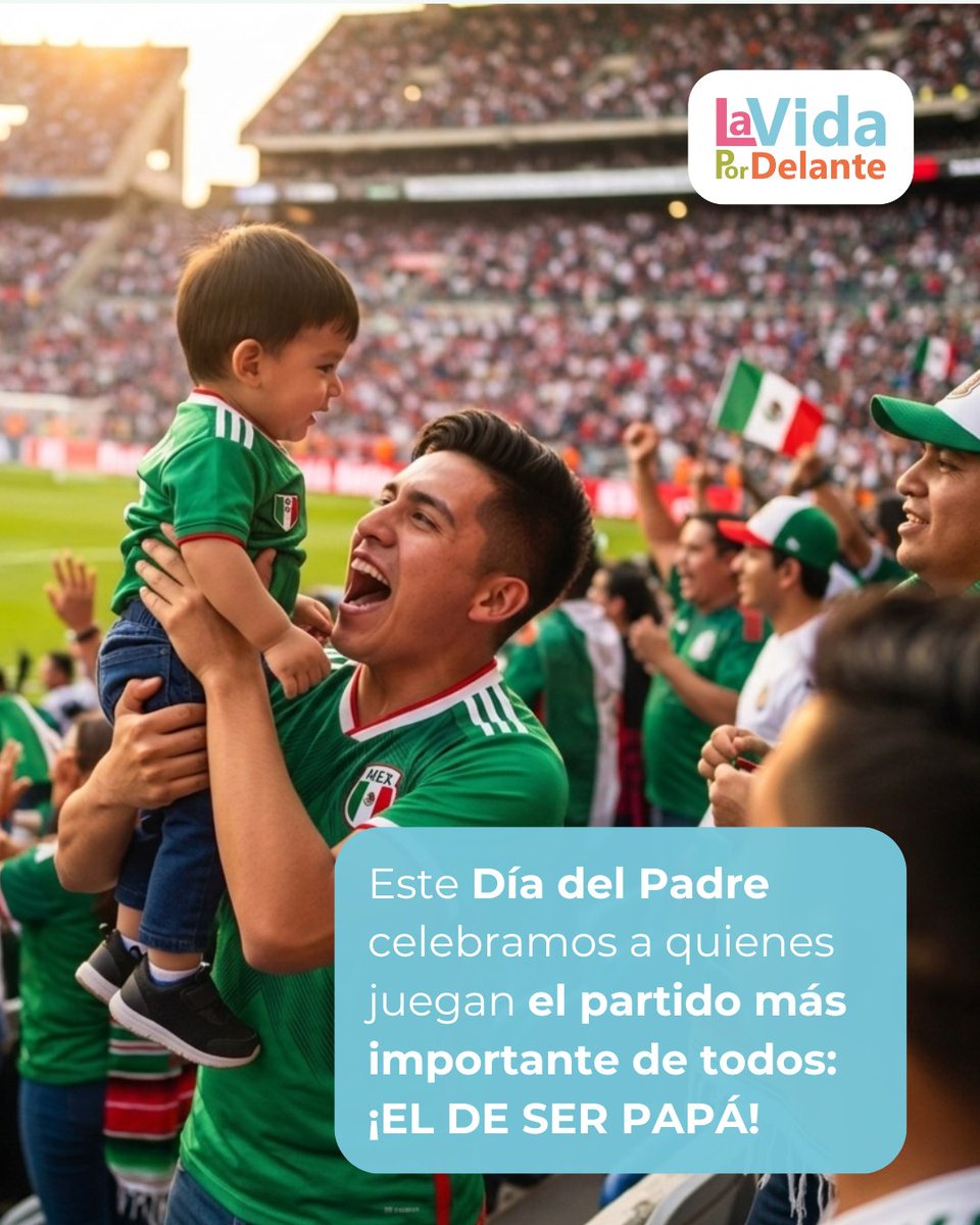 LVPDmx's tweet photo. ⚽ Hay partidos que duran 90 minutos y otros que duran toda la vida.

¡Feliz Día del Padre a quienes juegan con amor el partido de su vida! 💙

#EsIncreíbleSerPapá #LaVidaPorDelante #Paternidad #papá #hijos https://t.co/Nl8I2jwxif