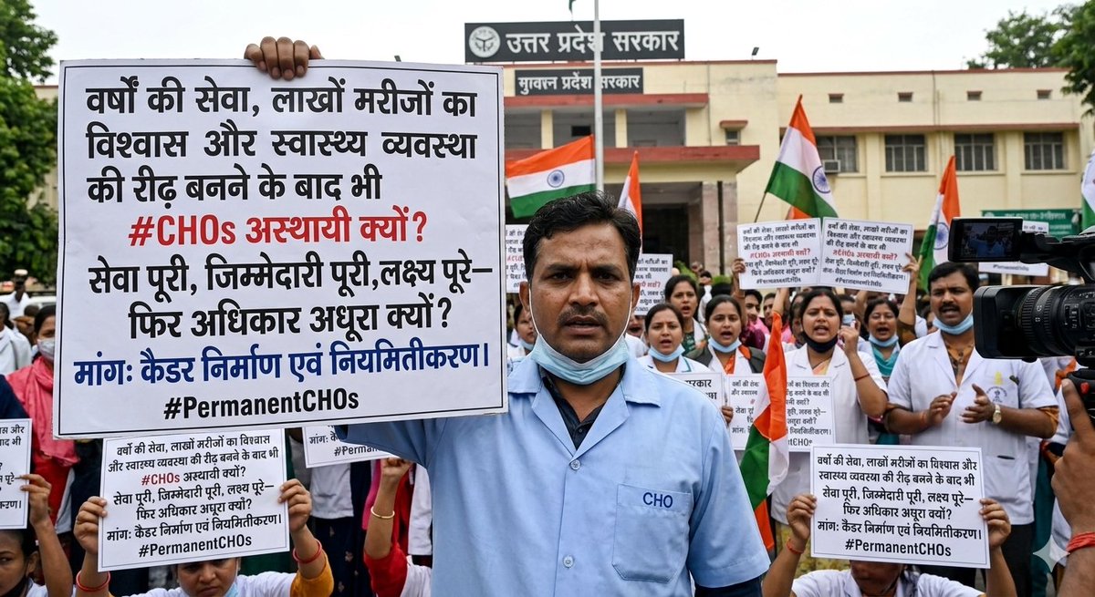 Narendr75862097's tweet photo. @officer_cho @PMOIndia @JPNadda @myogioffice @DyCMofficeBP @nhm_up #CHOs हर दिन OPD, NCD, आयुष्मान कार्ड, ई-संजीवनी, लैब सेवाओं से लेकर हर स्वास्थ्य सेवा की जिम्मेदारी निभा रहे हैं।

जब हर दायित्व स्थायी है तो सेवा सुरक्षा अस्थायी क्यों?

मांग:- कैडर निर्माण एवं नियमितीकरण।

#PermanentCHOs

@PMOIndia @JPNadda @myogioffice @DyCMofficeBP @nhm_up https://t.co/nGeA6pWOCZ