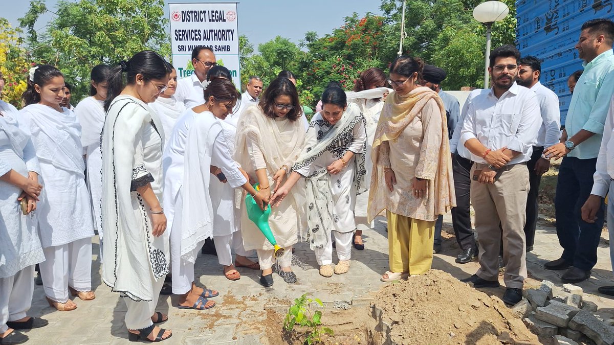 DLSASMS's tweet photo. On 05.06.2026:- The Learned District and Sessions Judge-cum-Chairman, District Legal Services Authority, Sri Muktsar Sahib along with Judicial Officers and staff members celebrated World Environment Day on 5th June, 2026. https://t.co/u7e4mhWe82