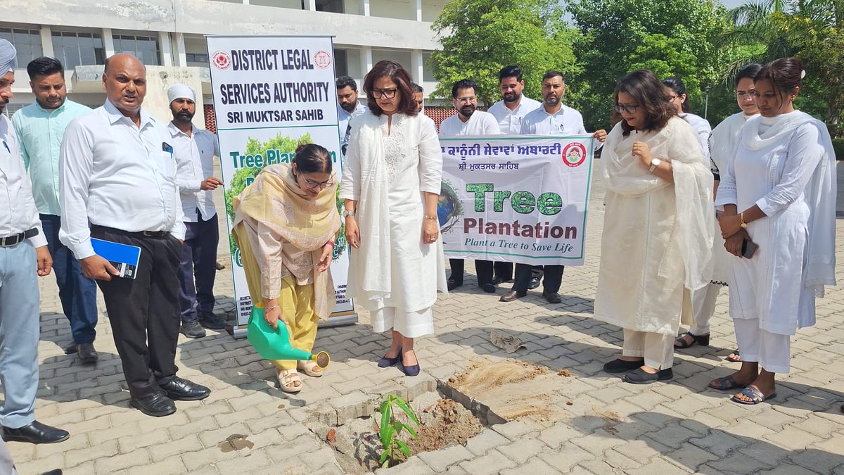 DLSASMS's tweet photo. On 05.06.2026:- The Learned District and Sessions Judge-cum-Chairman, District Legal Services Authority, Sri Muktsar Sahib along with Judicial Officers and staff members celebrated World Environment Day on 5th June, 2026. https://t.co/u7e4mhWe82