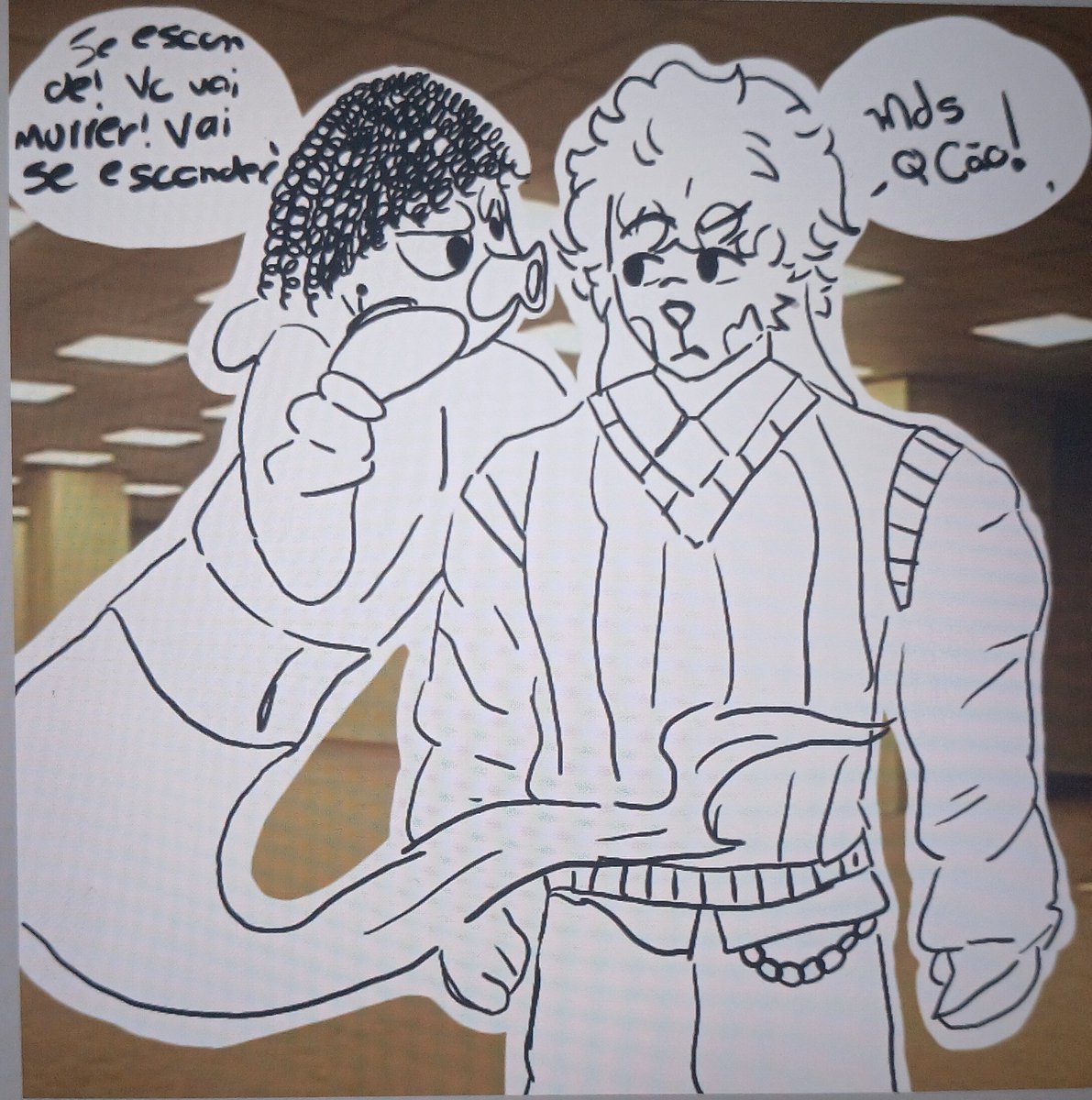 Koelho_Draw's tweet photo. Tem uns amigos que nao colaboram, é vc super confiante de si e o mano so fica brigando falando pra vc se esconder kkkkk https://t.co/Eedx88XldB