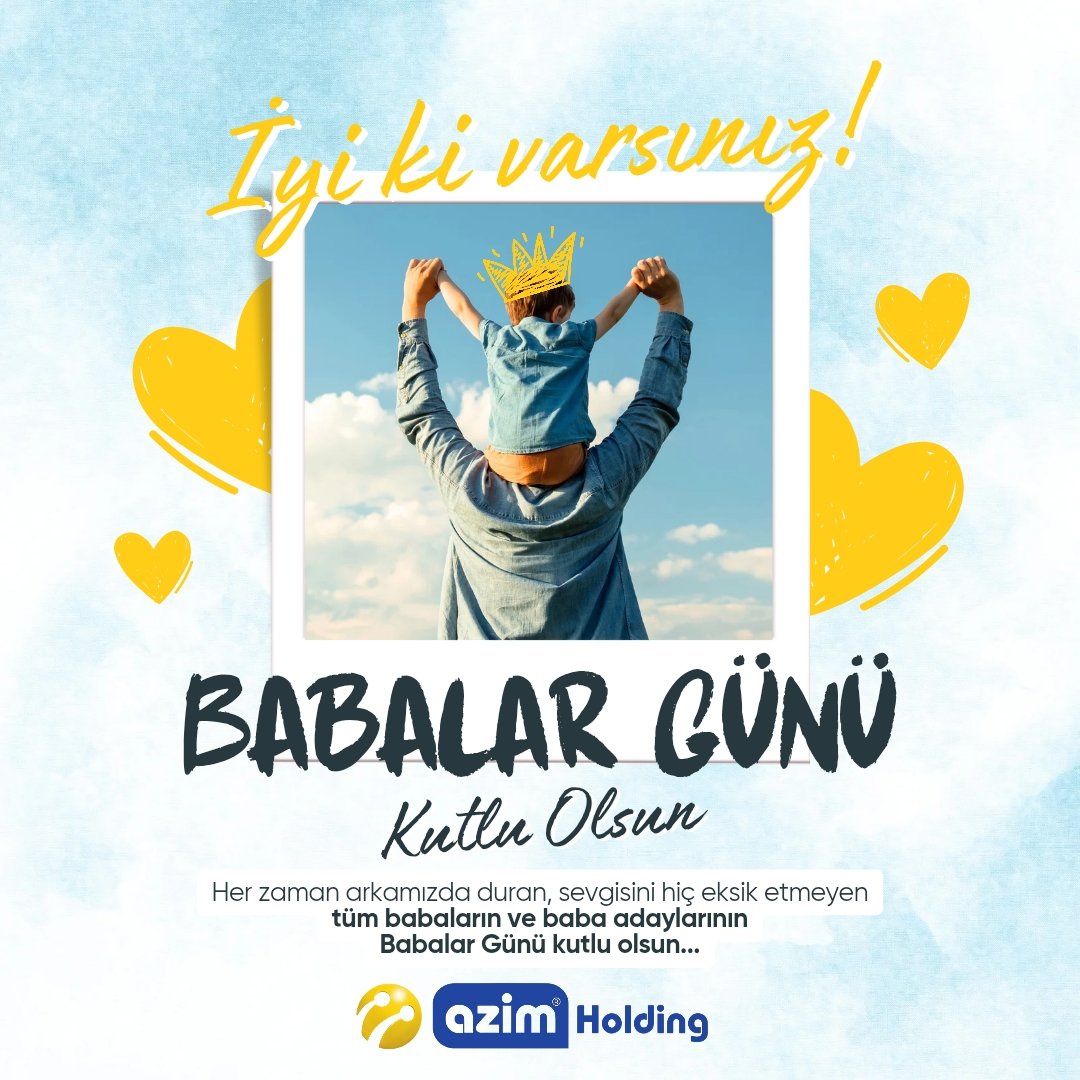 azimholding's tweet photo. Tüm baba ve baba adaylarının,babalar gününü kutluyor,vefat eden babalarımızada Allah'tan rahmet diliyoruz.

#21haziranbabalargünü #azim #azimticaret #azimholding #elazığ https://t.co/95T1F0yBZK