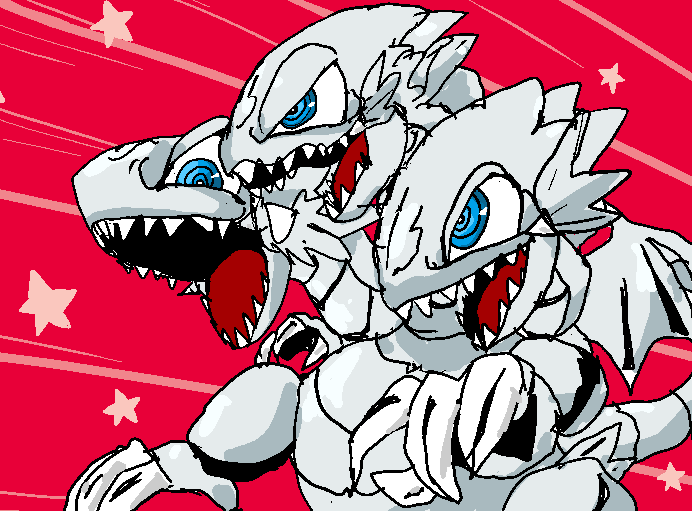 Vanila_Ice_Ice's tweet photo. 遊戯王とポケモンの絵です https://t.co/tsYhS3iN8r