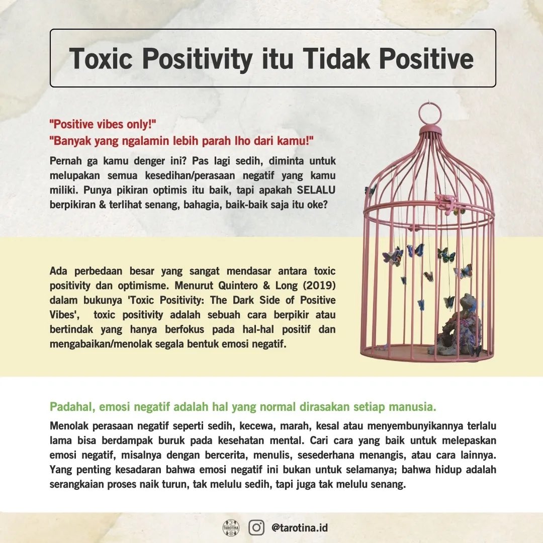 tarotina__'s tweet photo. “Negative” boleh aja, asal ngga berlarut2~ :)

#toxicpositivity #jasatarot #zonauang #zonajajan #bealanja https://t.co/PlyormTXgS
