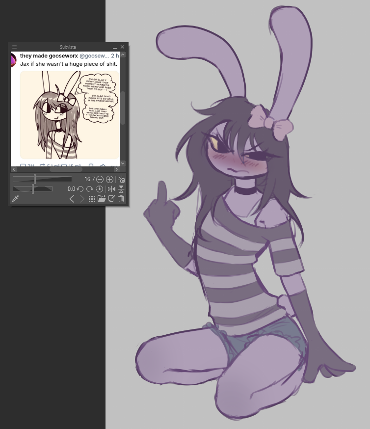 evvemeoow's tweet photo. transfem bunny #jax #tadc https://t.co/4doYdZ3iYt